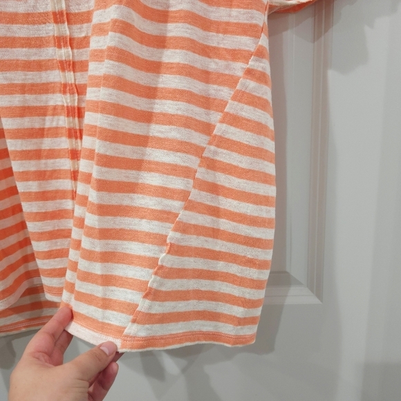 FREE PEOPLE We The Free ALL I NEED TEE, V Neck Striped, Oversized, Front Pocket - Picture 12 of 16